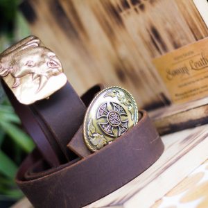 Thắt Lưng da Bò sáp Handmade 13