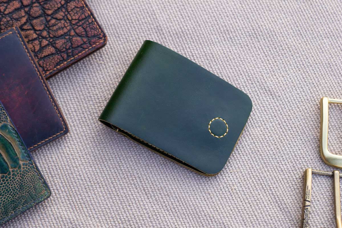 Ví sen 3 Xanh lá đậm, Pullup Leather 13 Ví sen 3 Xanh lá đậm, Pullup Leather 20