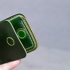 Ví sen 3 Xanh lá đậm, Pullup Leather 4 Ví sen 3 Xanh lá đậm, Pullup Leather 11