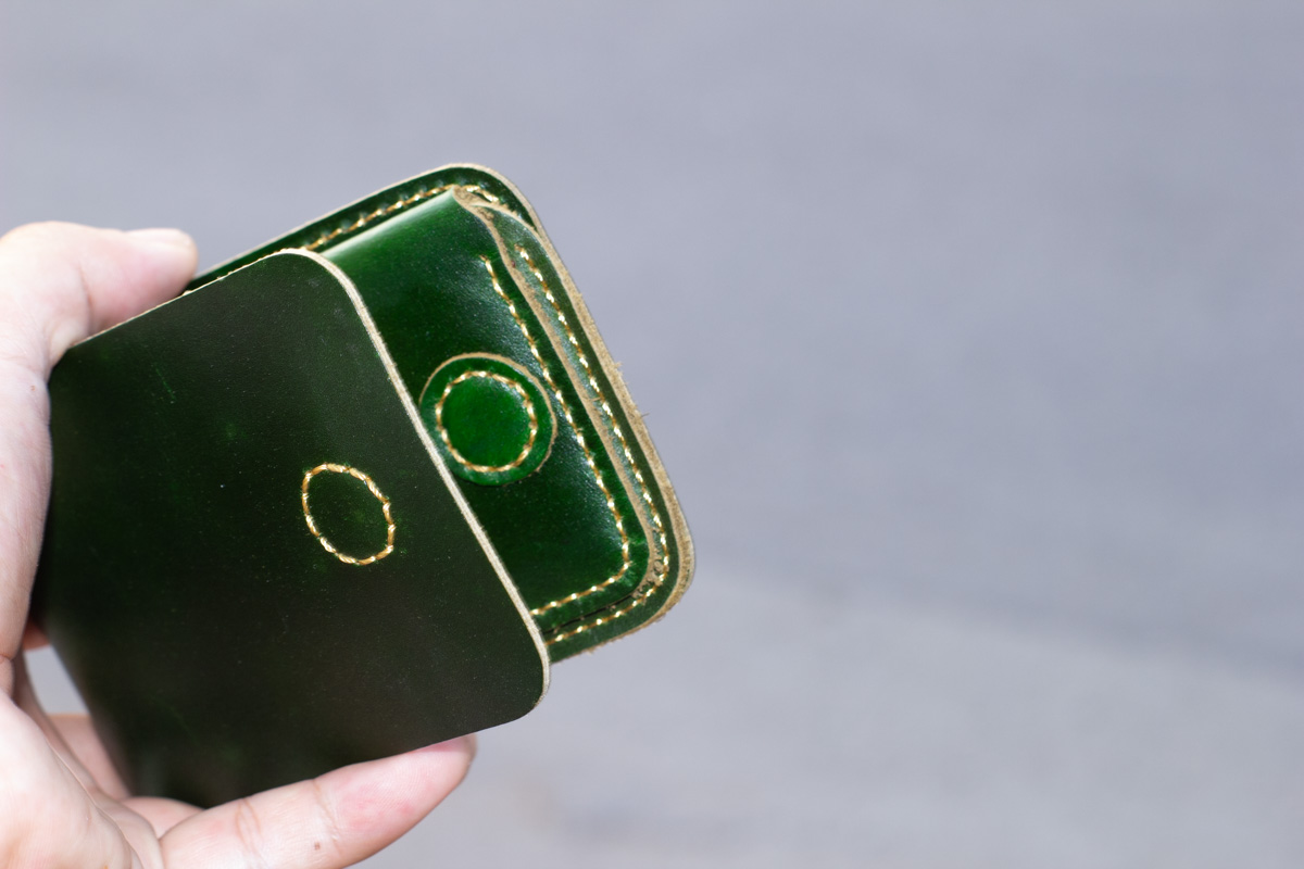 Ví sen 3 Xanh lá đậm, Pullup Leather 15 Ví sen 3 Xanh lá đậm, Pullup Leather 22