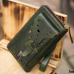 Ví cầm tay handmade cao cấp – Vegetable tanned 13