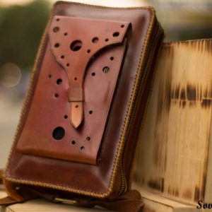 Ví cầm tay handmade cao cấp – Vegetable tanned 10