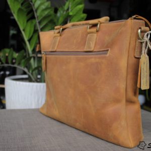 Cặp da bò sap handmade cao cấp – nâu 12