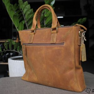 Cặp da bò sap handmade cao cấp – nâu 10