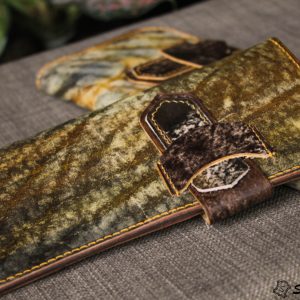 Ví cầm tay handmade cao cấp – Vegetable tan patina 12