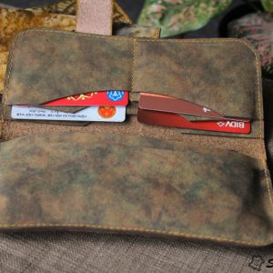 Ví cầm tay handmade cao cấp – Vegetable tan patina 16