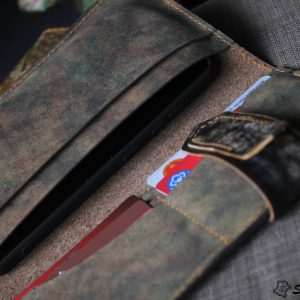 Ví cầm tay handmade cao cấp – Vegetable tan patina 13