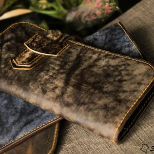 Ví cầm tay handmade cao cấp – Vegetable tan patina 12