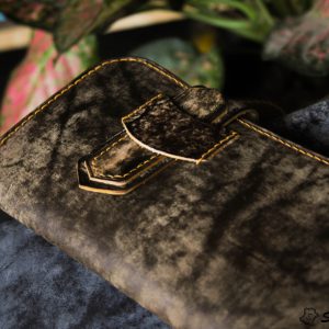 Ví cầm tay handmade cao cấp – Vegetable tan patina 11