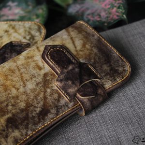 Ví cầm tay handmade cao cấp – Vegetable tan patina 13