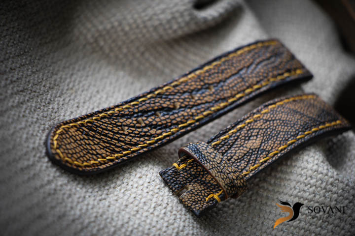 Dây đồng hồ da đà điểu handmade cao cấp 21