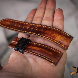 Dây Da Đồng Hồ – Da Veg itali handmade khâu full- màu patina 15