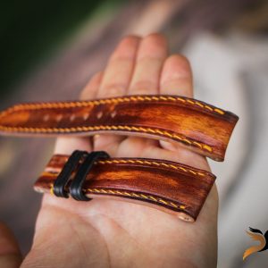 Dây Da Đồng Hồ – Da Veg itali handmade khâu full- màu patina 16