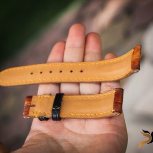 Dây Da Đồng Hồ – Da Veg itali handmade khâu full- màu patina 17