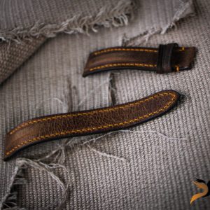 Dây Da Đồng Hồ – Da Bò Sáp handmade khâu full- màu nâu sang trọng 12