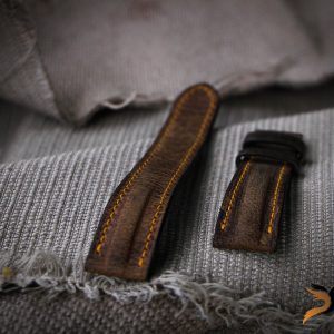 Dây Da Đồng Hồ – Da Bò Sáp handmade khâu full- màu nâu sang trọng 13