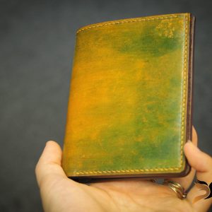 Ví da nam handmade cao cấp, Veg Italy – màu xanh rêu 18