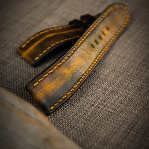 Dây đồng hồ Da Vegtan handmade – màu patina siêu đỉnh 14