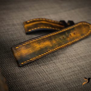 Dây đồng hồ Da Vegtan handmade – màu patina siêu đỉnh 13