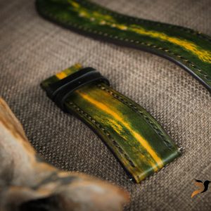 Dây đồng hồ Da Veg màu patina xanh lá 13